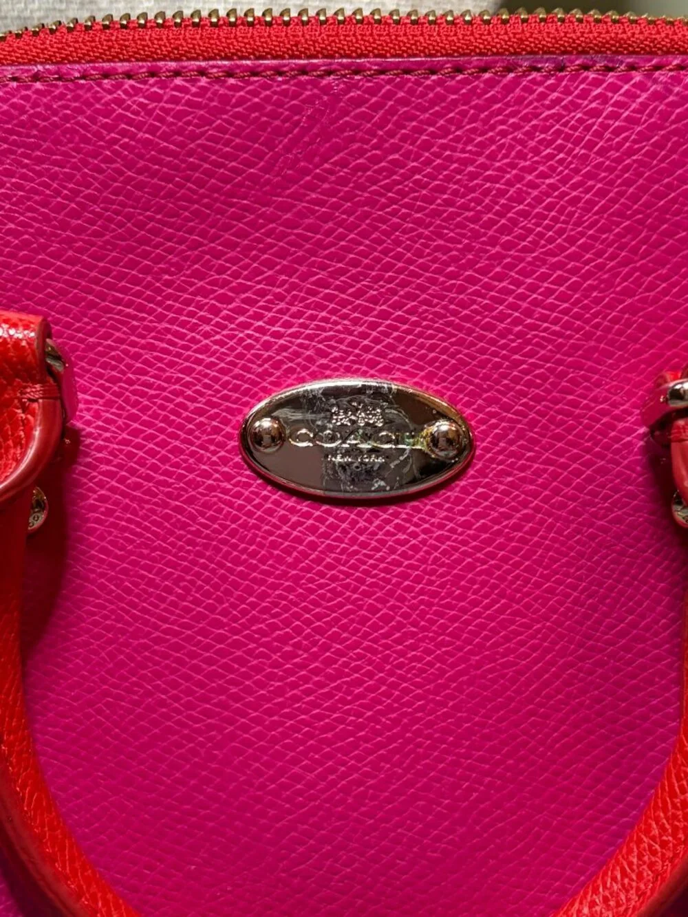 Coach Bicolor Crossgrain Baby Bennett Satchel